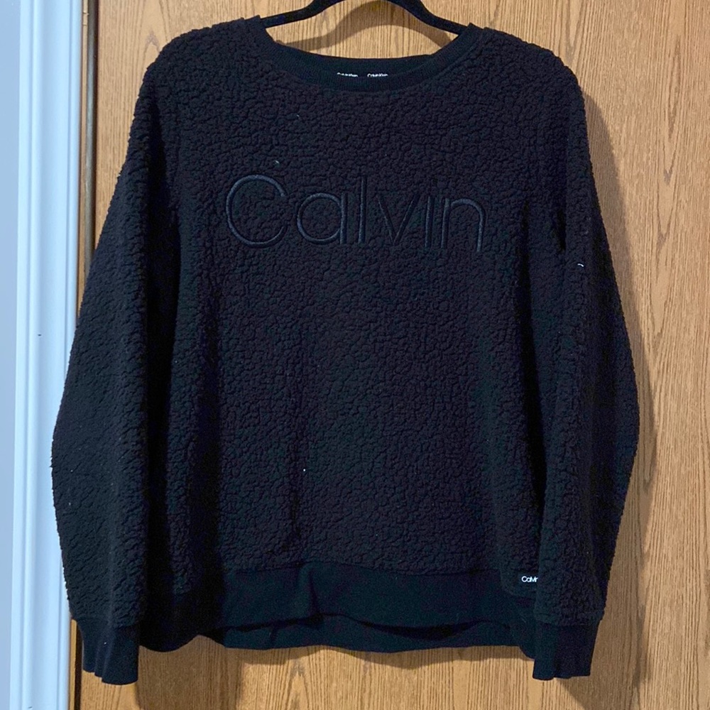Calvin Klein Fuzzy Long Sleeve Crew Neck